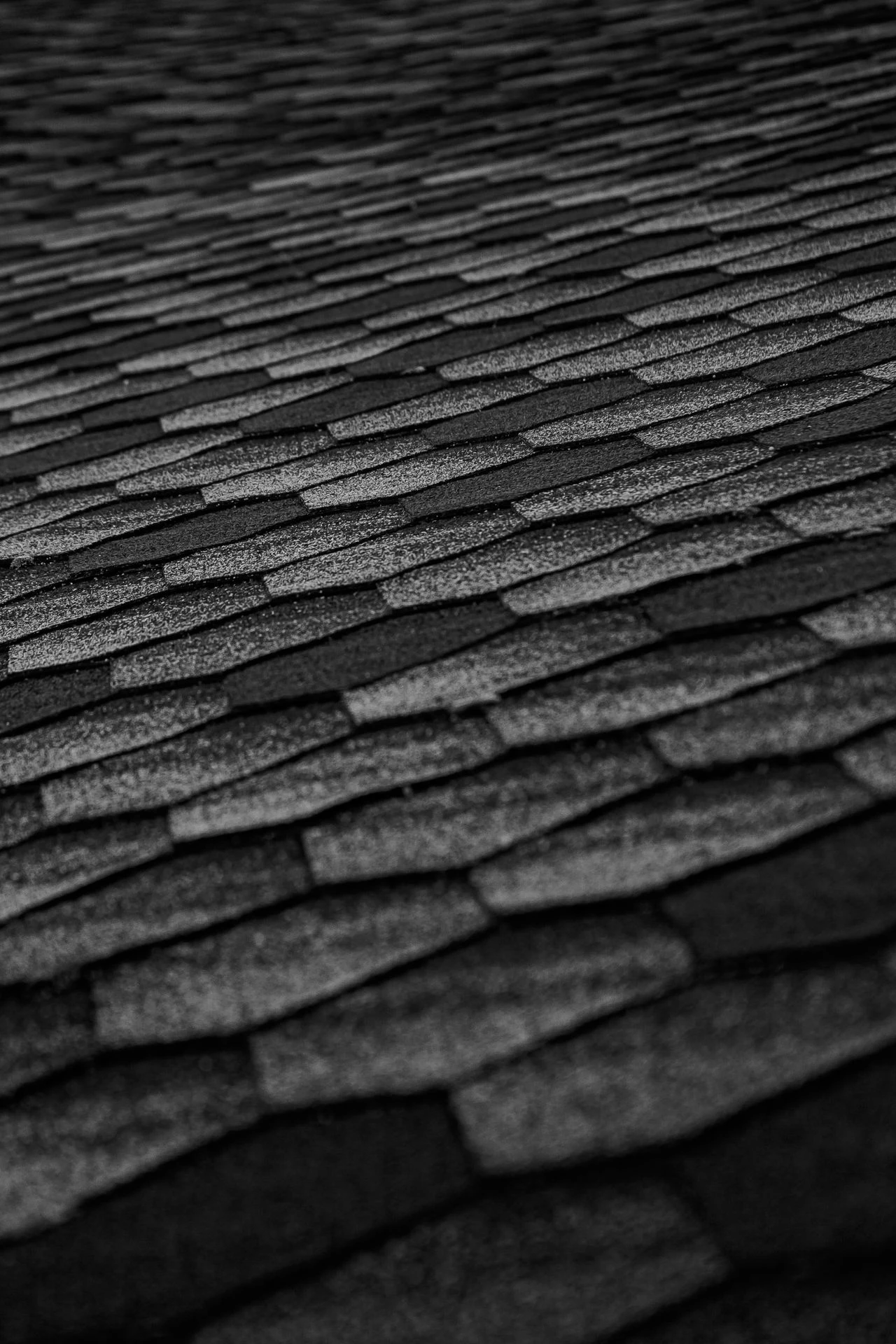Roofer installing shingles